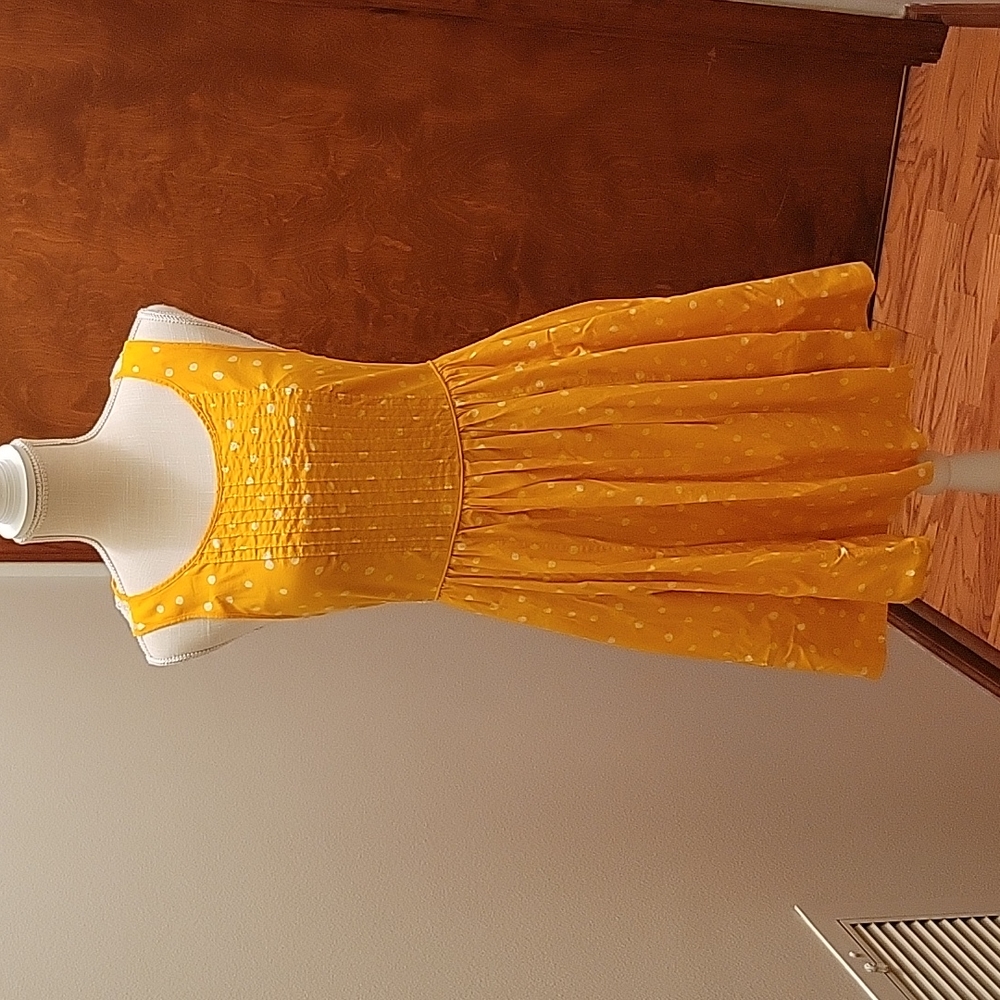 Moulinette Soeurs Anthropologie Melora Yellow Polka Dot Dress in size 2 - Picture 1 of 16